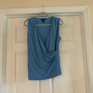 Ralph Lauren Women's Blue Sleeveless Blouse